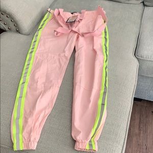 Champagne shine reflective pants small baby pink